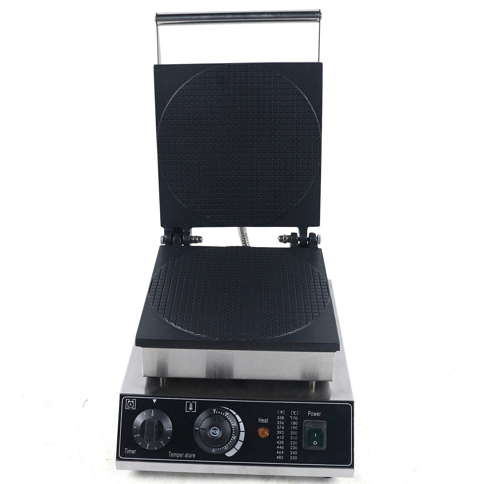 Commercial Electric Waffle Cone Maker Machine 1500W - Stainless Steel Nonstick Ice Cream Cone Baker for Restaurants, Snack Bars & Home Use - Perfect for Making Crispy Waffle Cones, Dessert Cups & Edible Bowls