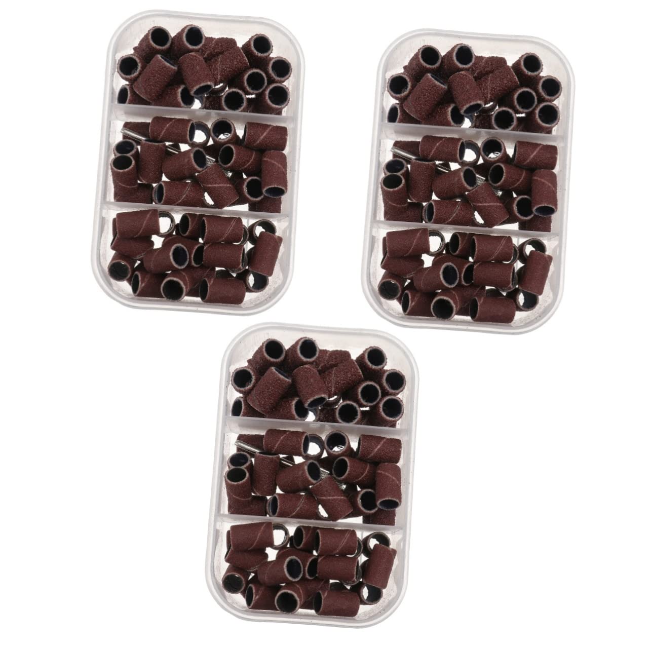 Minkissy 3 Boxes Reusable Nail Art Sanding Bands - Fine & Coarse Grit for Professional Nail Salons & DIY Manicures at Home | Nail Polish Removal & Shaping Tool