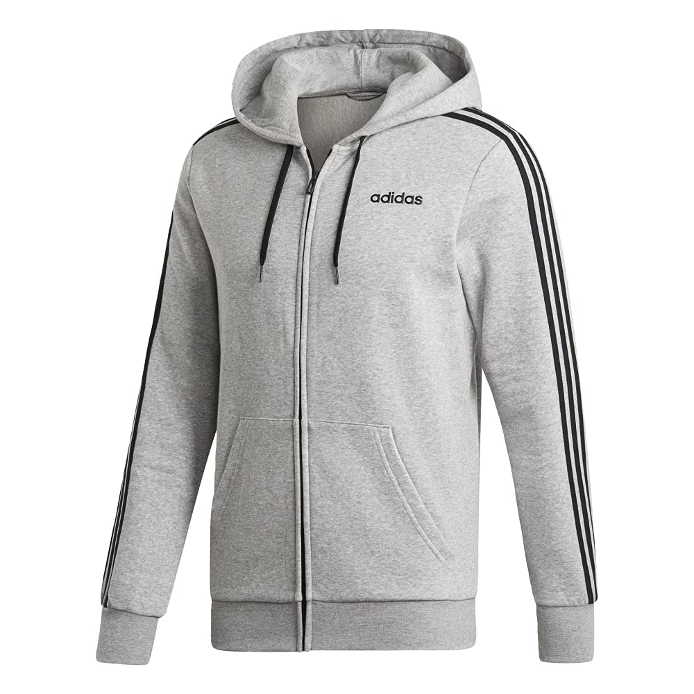 adidas Men's Essentials 3-Stripes Fleece Hoodie - Soft Warm Pullover Sweatshirt for Casual Wear, Gym & Outdoor Activities