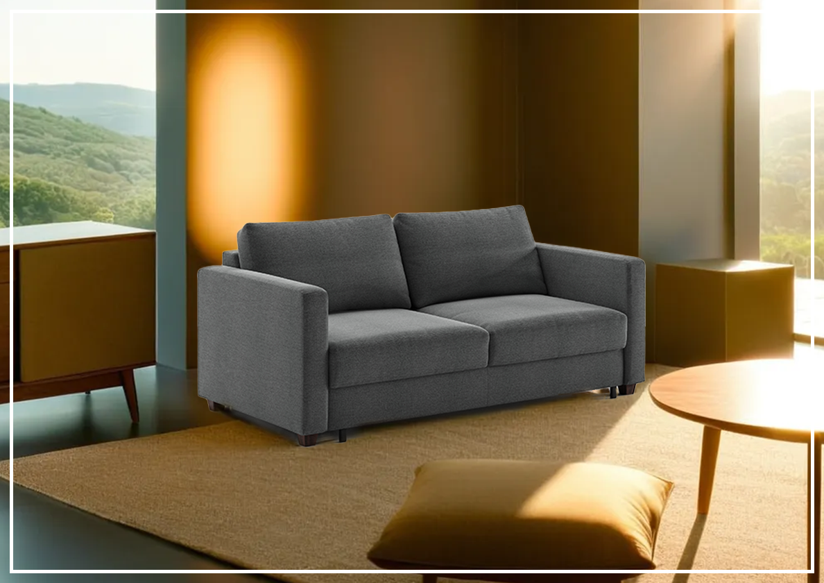 Luonto Fantasy Queen Fabric Sleeper Sofa with Gas Springs - Convertible Bed Couch for Small Spaces, Living Room, Guest Room & Apartment