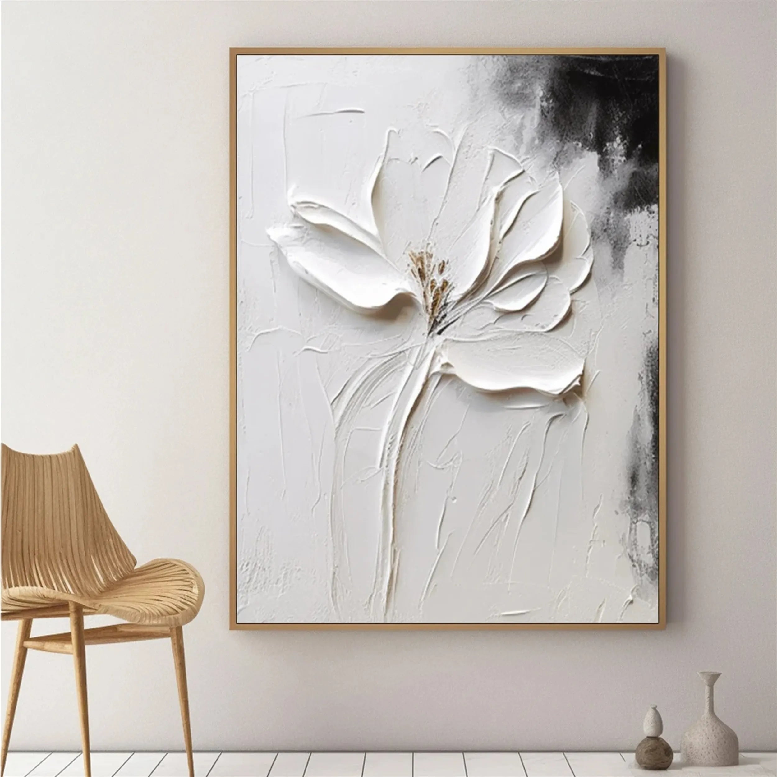 Flower and Tree Painting #FT 042 - Handmade Canvas Wall Art for Home & Office Decor | Perfect for Living Room, Bedroom, or Gift