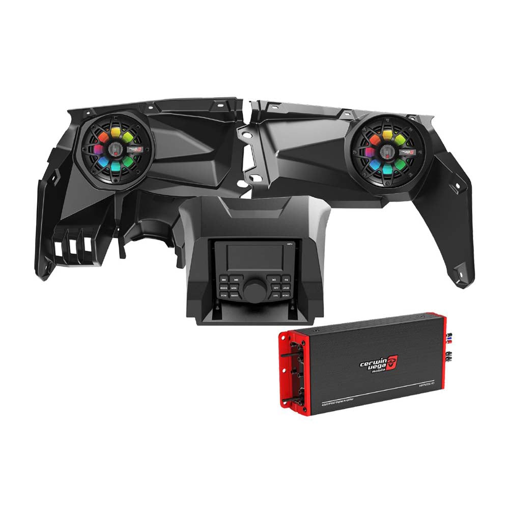 Cerwin Vega RPMX3KM1 Complete Speaker Kit for 2017+ Can Am Maverick X3/X3 Max - 4 Channel Amplifier & 10