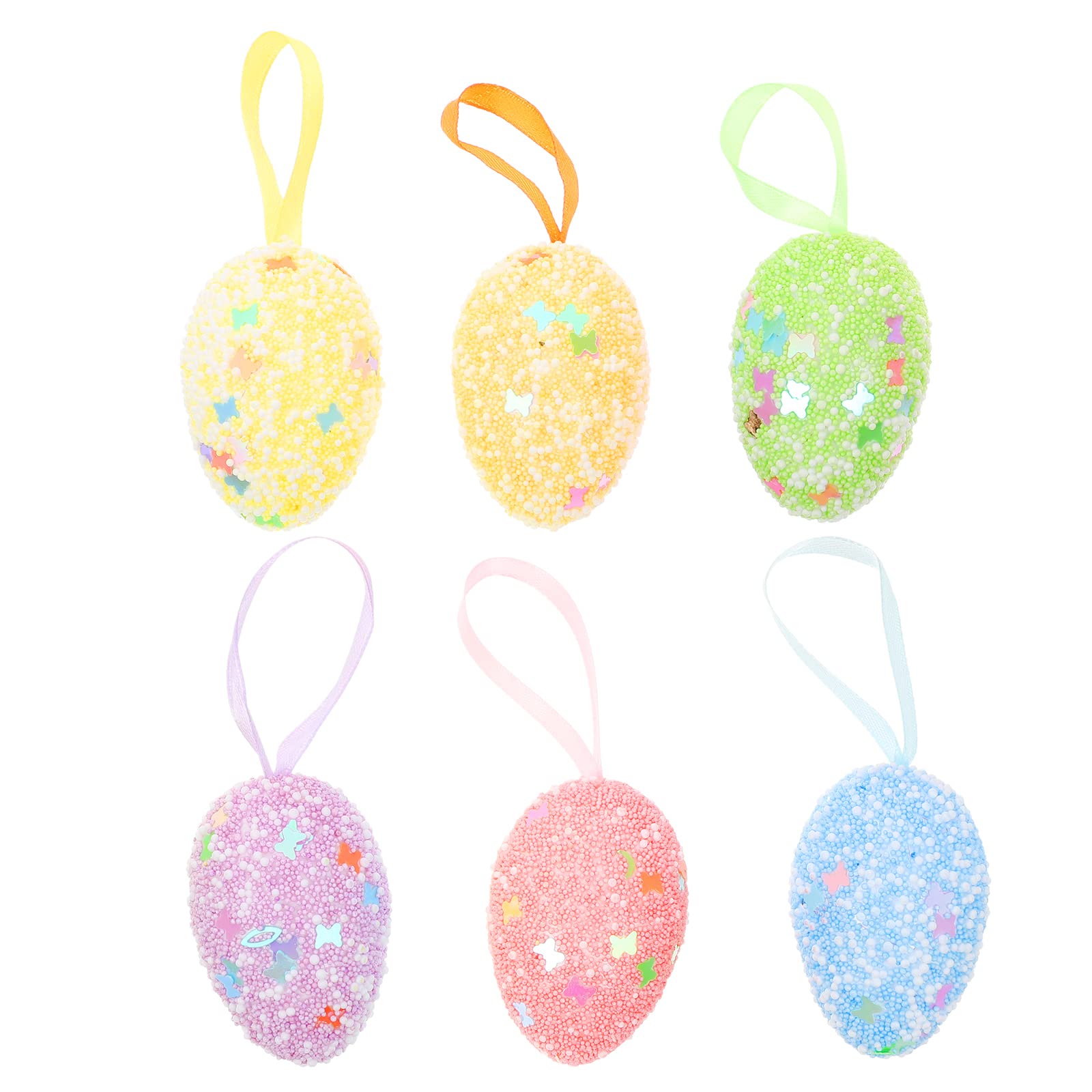 LUOZZY 18 Pcs Colorful Easter Egg Hanging Ornaments - Easter Tree Decorations & Party Supplies for Easter Celebrations, Home Decor, and Spring Festivities