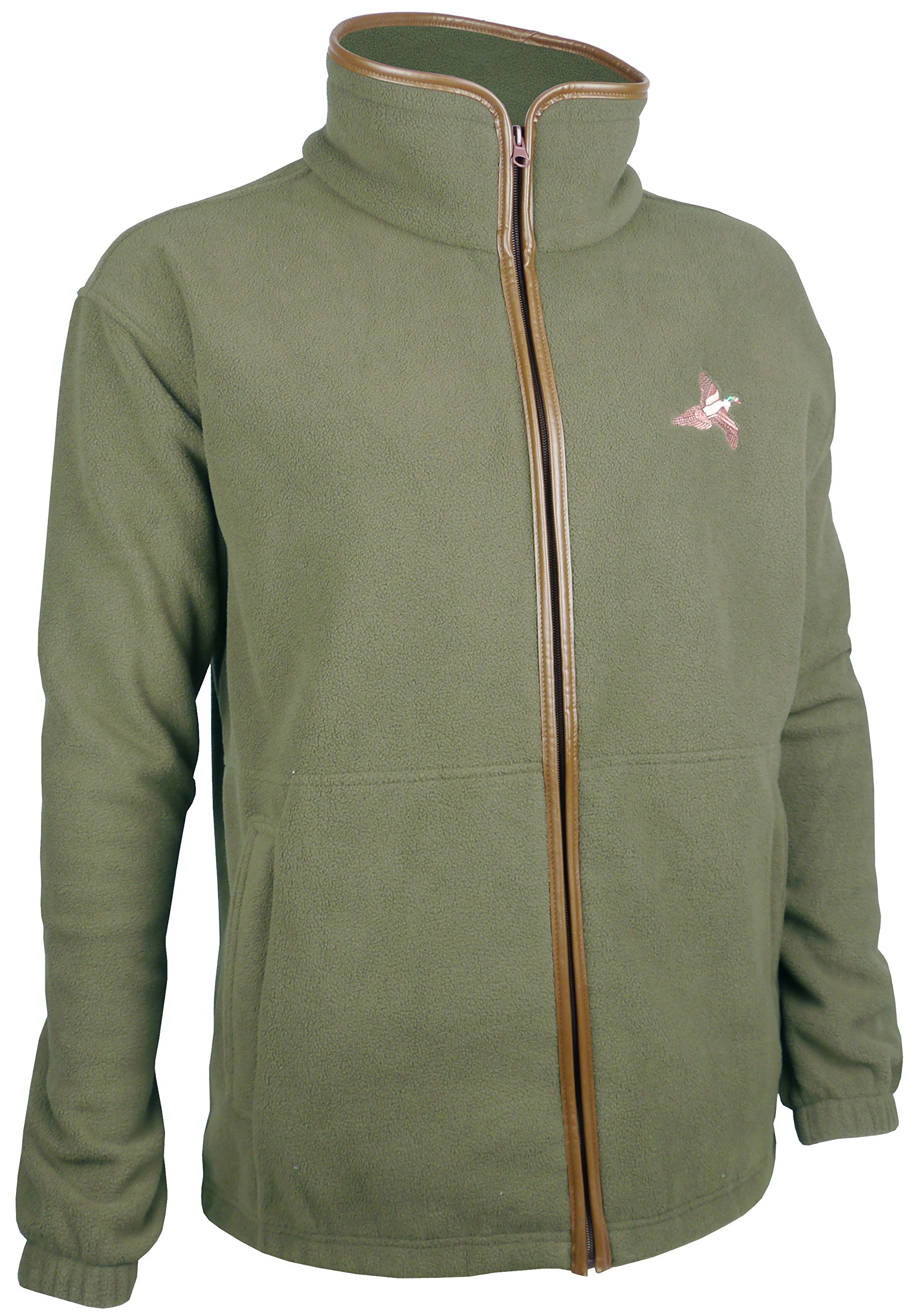 Savage Island Men's Fleece Shooting Jacket with Pheasant Embroidery - Warm Hunting Coat for Outdoor Shooting & Bird Hunting | Perfect for Cold Weather Hunting Trips and Countryside Adventures