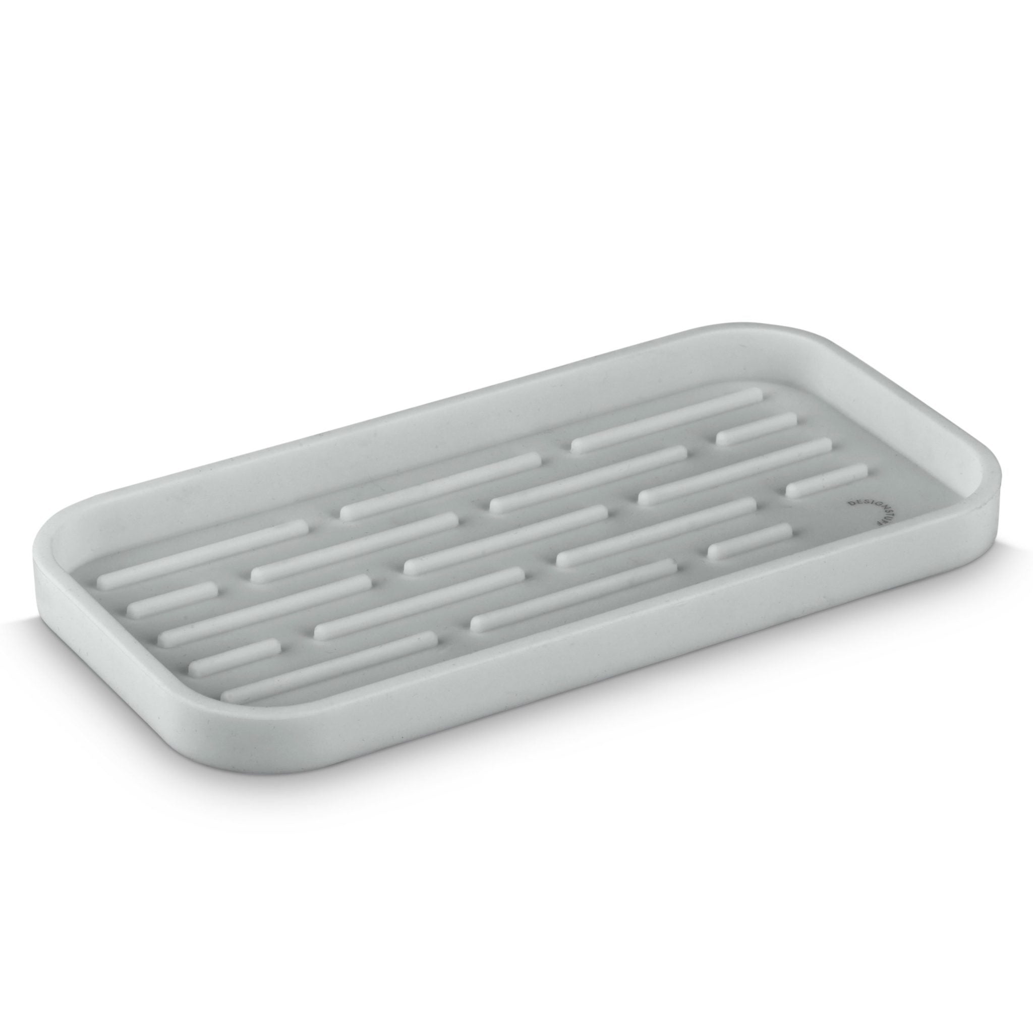 Premium Silicone Sink Tray and Sponge Holder - Light Grey | Non-Slip Drainboard Organizer for Kitchen Sink | Perfect for Washing Dishes, Storing Sponges & Keeping Countertops Dry