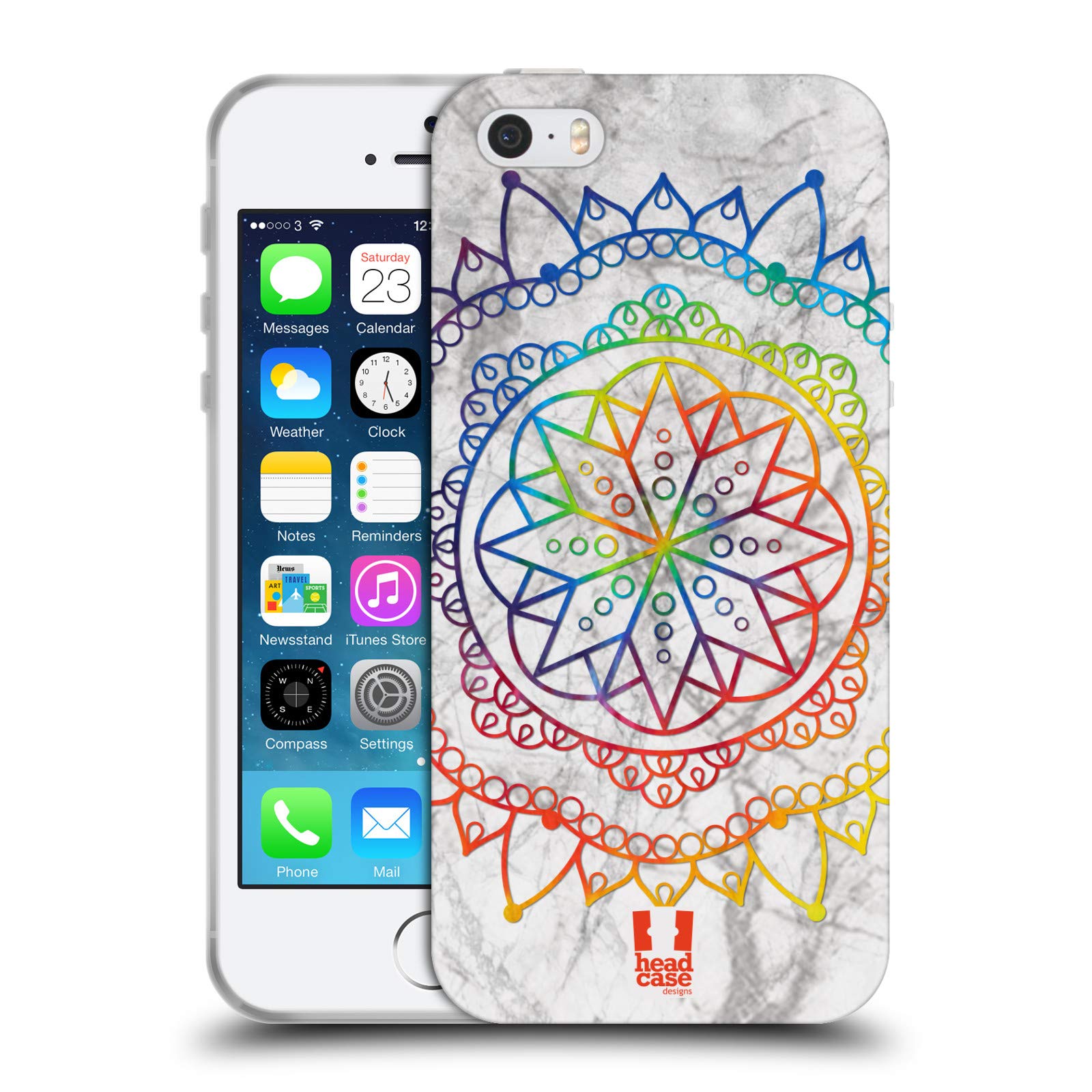 Head Case Designs Colorful Marbles & Mandala Soft Gel Case for iPhone 5/5s/SE 2016 - Stylish Protection for Everyday Use