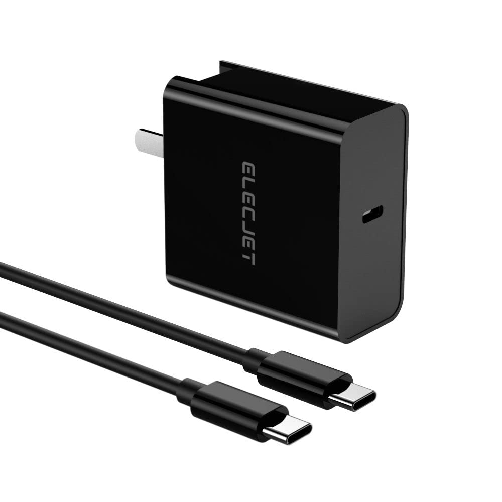 Elecjet 45W USB-C Fast Charger with PD 3.0 & PPS - Compact Wall Charger for Samsung Galaxy S21/S20/Note, iPhone 15/14, iPad, MacBook - Perfect for Travel, Office & Home Use