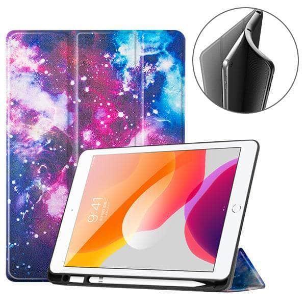 Apple iPad 10.2-inch 7th/8th Generation Case (2019/2020 Model A2200 A2198 A2232) - Premium Folio Cover with Pencil Holder for School, Work & Travel