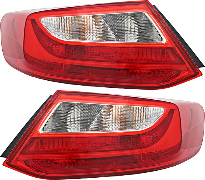 Honda Accord Coupe Tail Lights Lamps Set - Compatible with 2013 2014 2015 Models - Driver & Passenger Side Replacement - Enhance Night Visibility & Style for Your Sedan