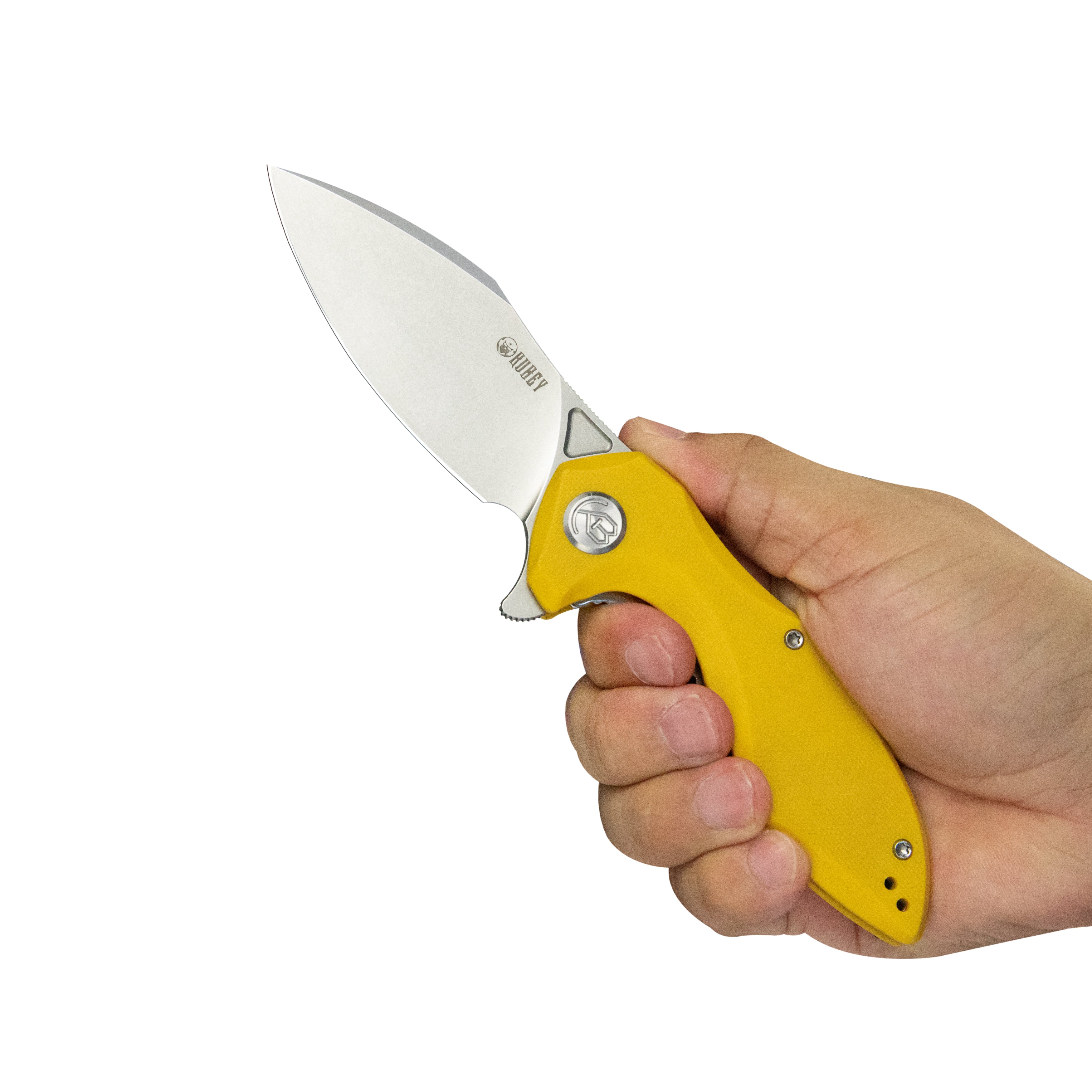 Noble Nest Liner Lock Folding Knife - Yellow G10 Handle, 3.15