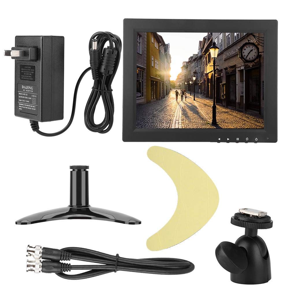 ASHATA 9.7 Inch IPS HD LCD Monitor - 1024x768 Resolution Computer Display with HDMI/VGA/BNC/AV Inputs for PC, CCTV & Security Systems | Perfect for Office Work, Gaming & Surveillance Monitoring