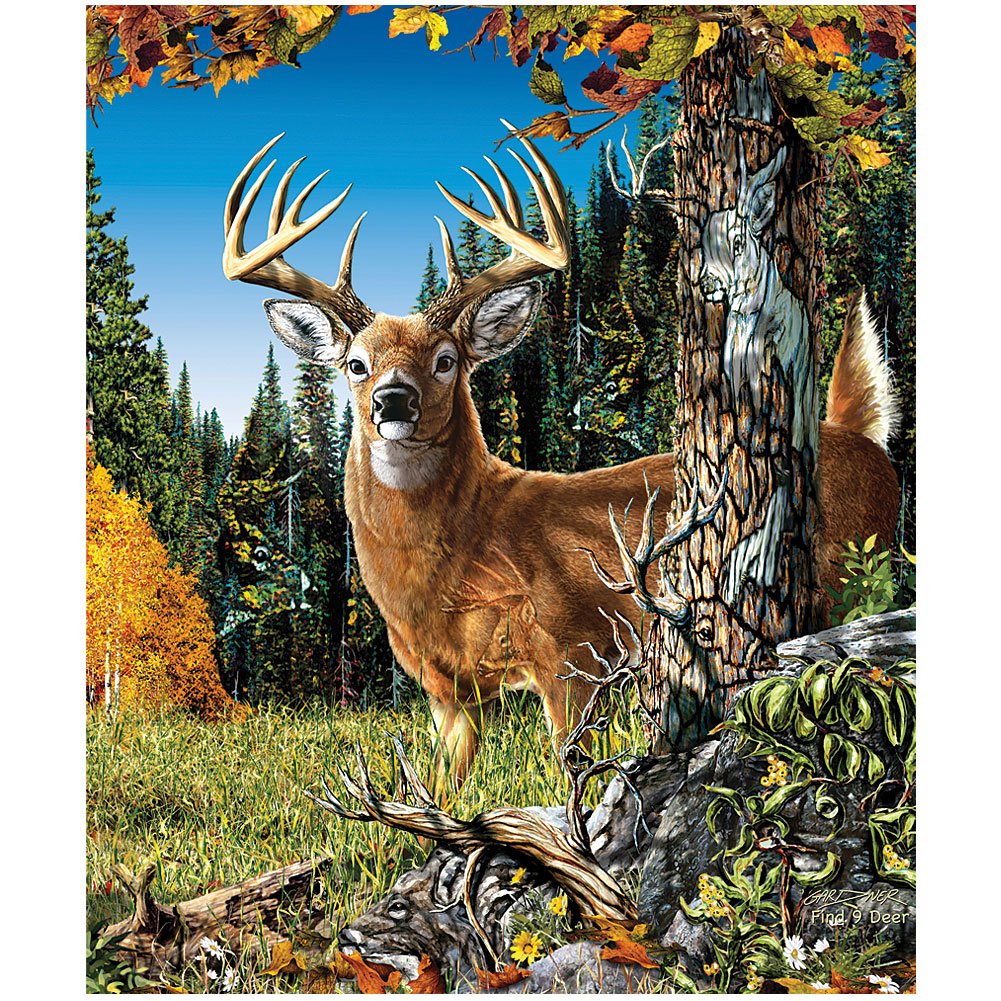 9 Deers Throw Blanket - Soft Fleece Blanket for Couch, Bed & Sofa - Cozy Winter Decor for Living Room, Cabin & Home