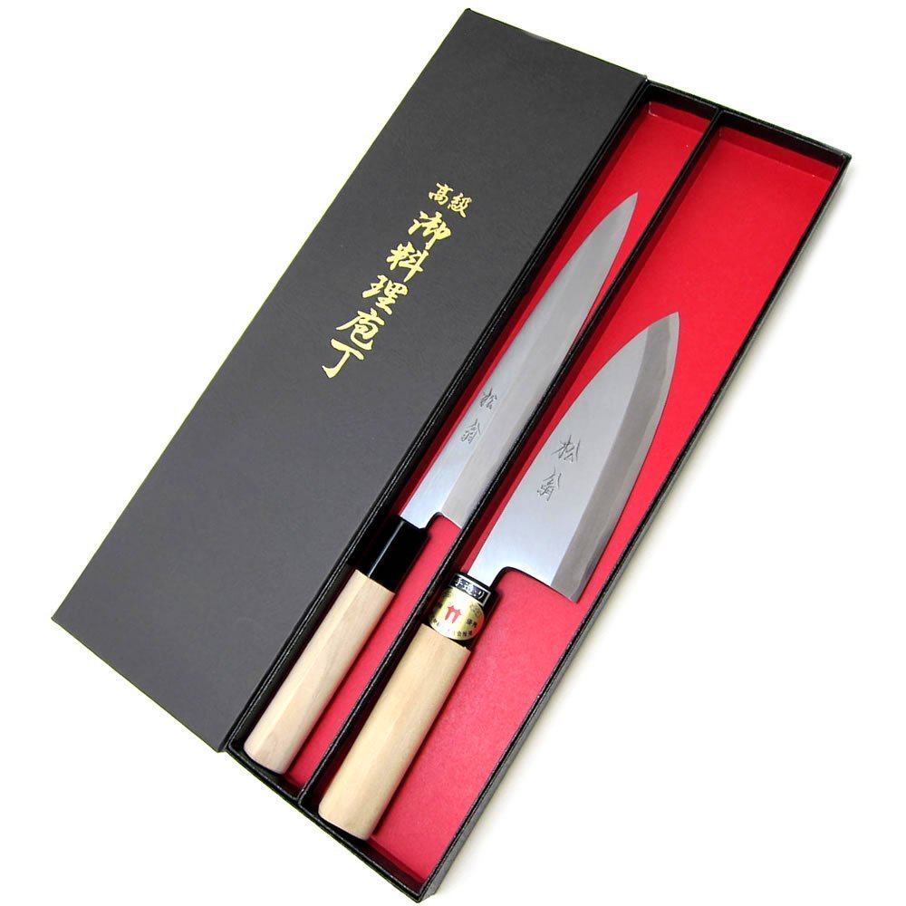 Premium Yanagiba & Deba Japanese Sushi Knife Set - Sakai Shouo High-Carbon Steel - Perfect for Sushi Chefs & Home Cooking - Gift for Culinary Enthusiasts
