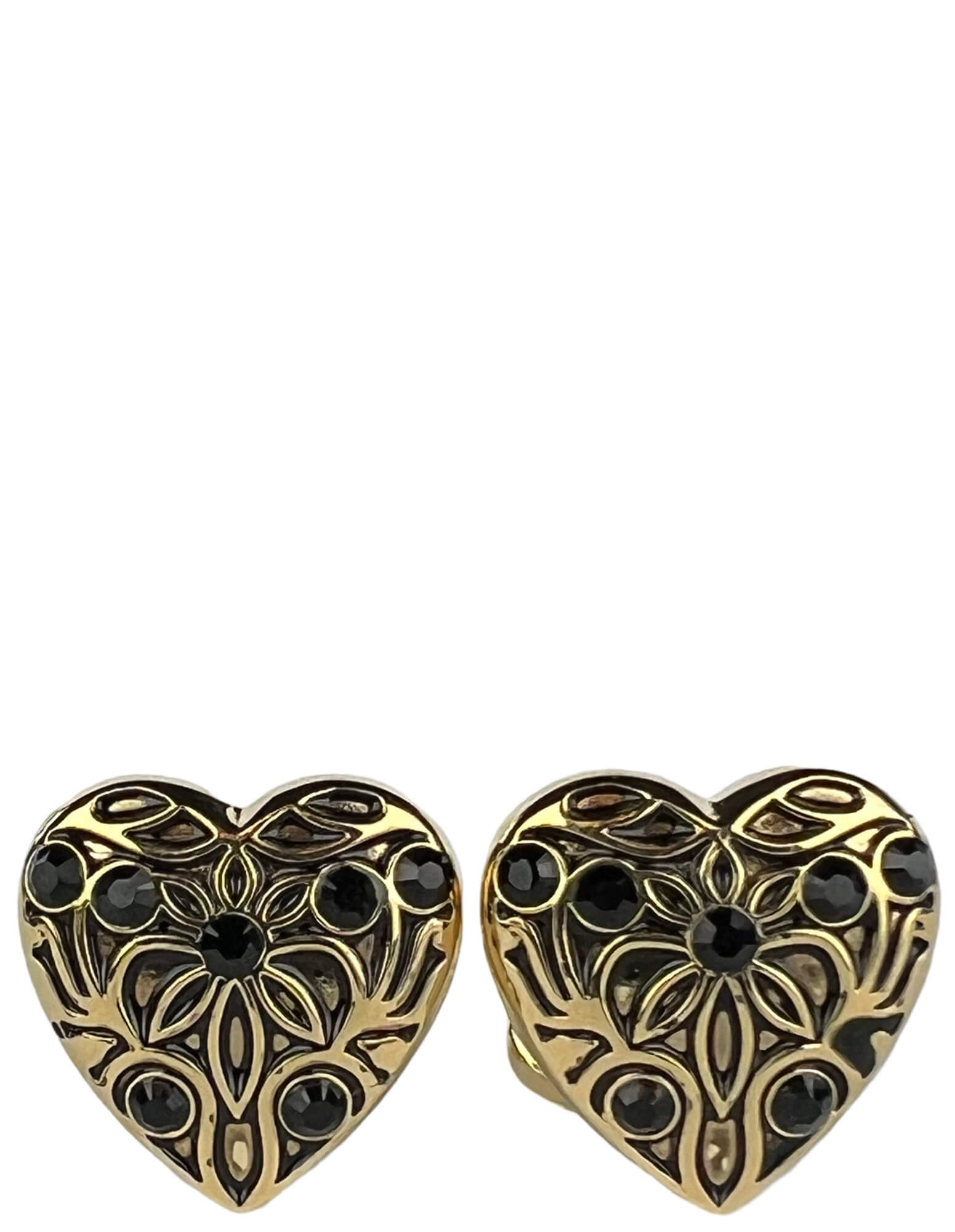 DÉCLIC Diamond Heart Cufflinks for Men - 14K Gold Plated Dress Shirt Accessories - Perfect for Weddings, Prom & Formal Events
