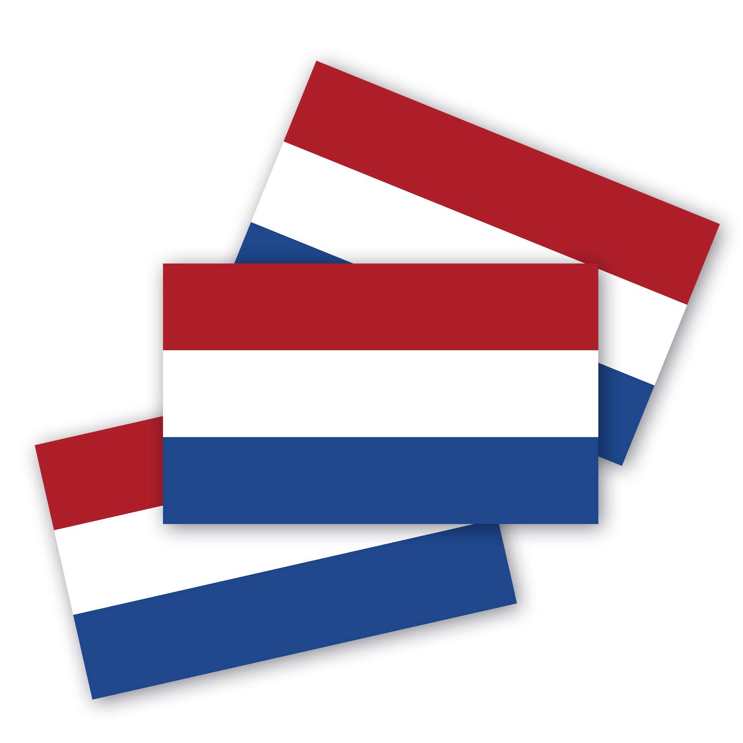 3-Pack 3x5 Netherlands Flag Stickers - Durable Waterproof Dutch Flag Decals for Cars, Windows & Laptops - Perfect for Travel, Sports Events & National Pride Display