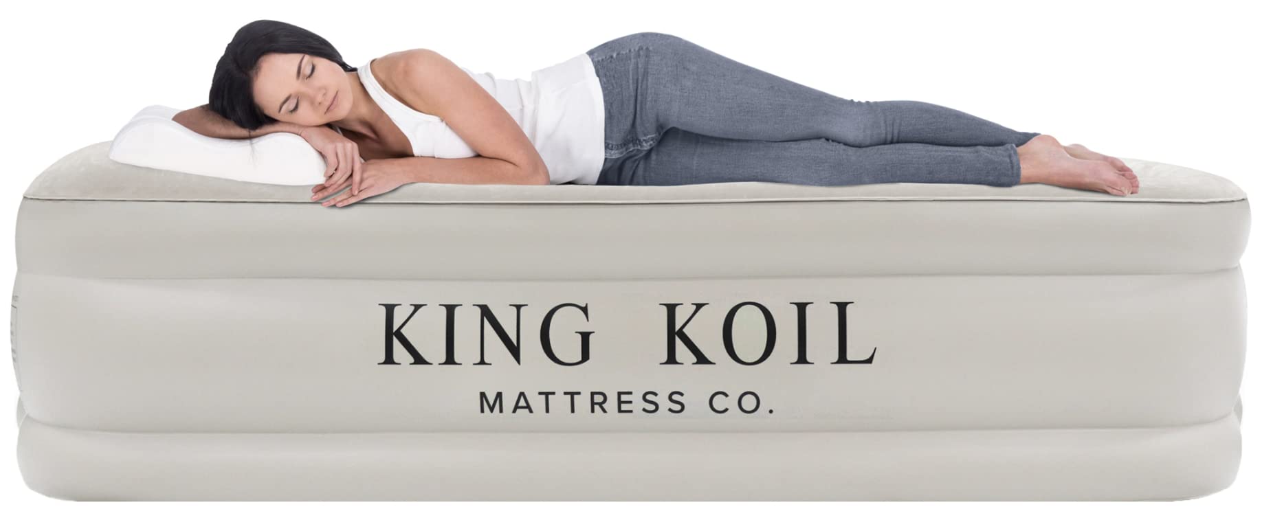 King Koil Luxury California King Air Mattress with Built-in Pump - 20