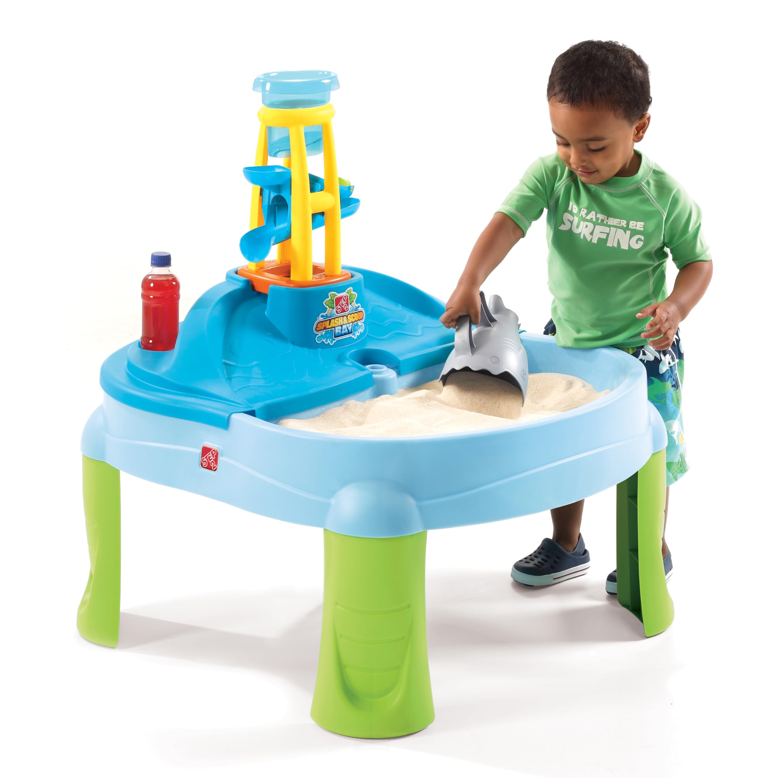 Step2 Splash & Scoop Bay - Kids Sand & Water Sensory Activity Table with 7-Piece Accessory Kit | Outdoor Summer Toys for Toddlers Ages 2+ | Perfect for Backyard Play, Beach Fun & Sensory Development