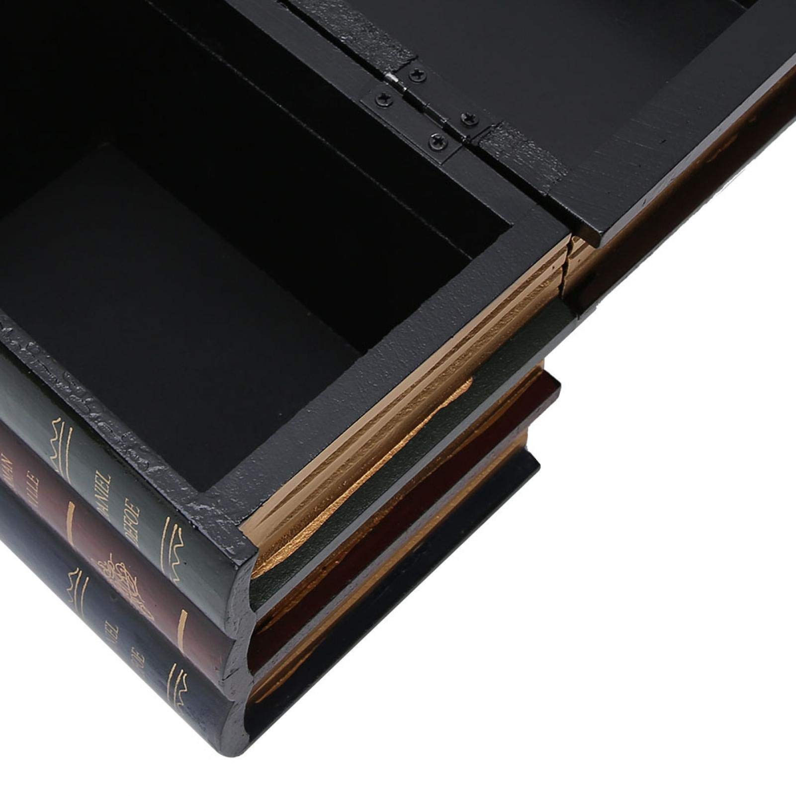Decorative Faux Book Box with Hidden Compartment - Hollowed Out European Style Storage for Jewelry, Money & Valuables | Unique Home Decor for Living Room, Bedroom & Office