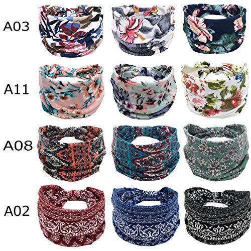 Non-Slip Yoga Headbands for Women - 5 Pack Stretchy Hair Accessories for Workouts, Running & Fitness - Cute & Comfortable Head Wraps for Active Lifestyles