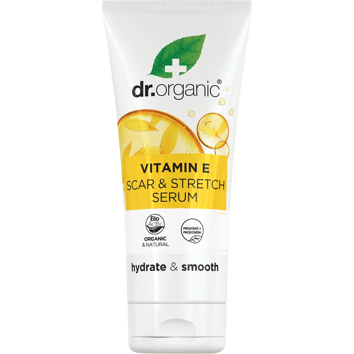Dr Organic Scar & Stretch Mark Serum with Vitamin E - Natural Skin Repair for Pregnancy, Weight Loss & Post-Surgery Recovery