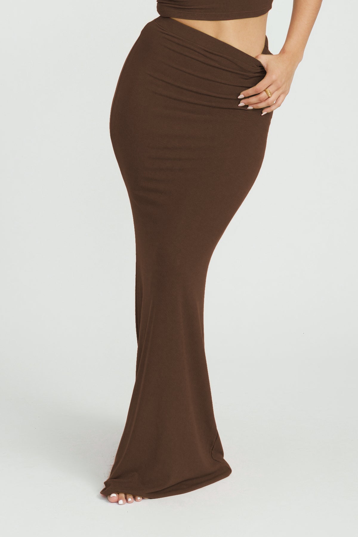 Dom Maxi Skirt in Chocolate Brown - Elegant Long Flowy Skirt for Women | Perfect for Casual Outings, Beach Vacations & Boho Fashion