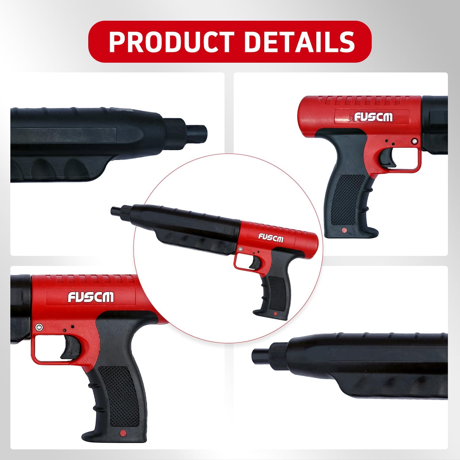 Low Velocity Powder Actuated Tool FV-396 - .22 Cal Single Shot Nail Gun with Silencer for Wood, Steel, Concrete & Masonry Fastening | Ideal for Construction, Framing and Concrete Anchoring Projects