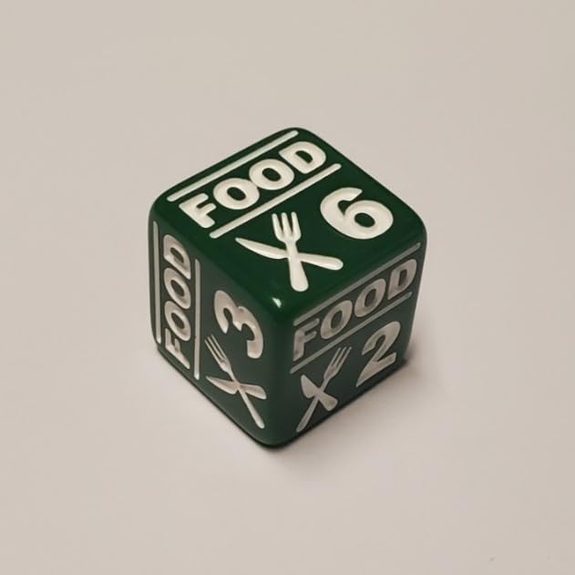 Magic: The Gathering Compatible Food Token Counter Dice - 5 Pack for MTG Card Game Accessories | Perfect for Board Games, RPGs, and Collectible Card Game Enthusiasts