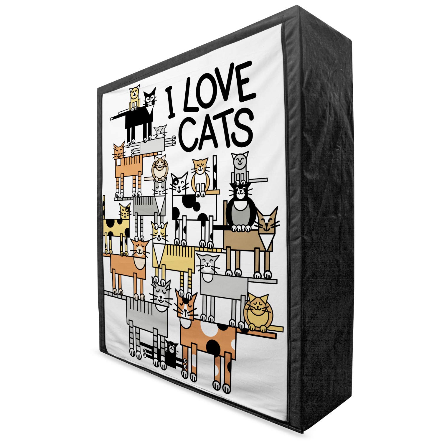 Ambesonne Cat Lover Portable Fabric Wardrobe - 59