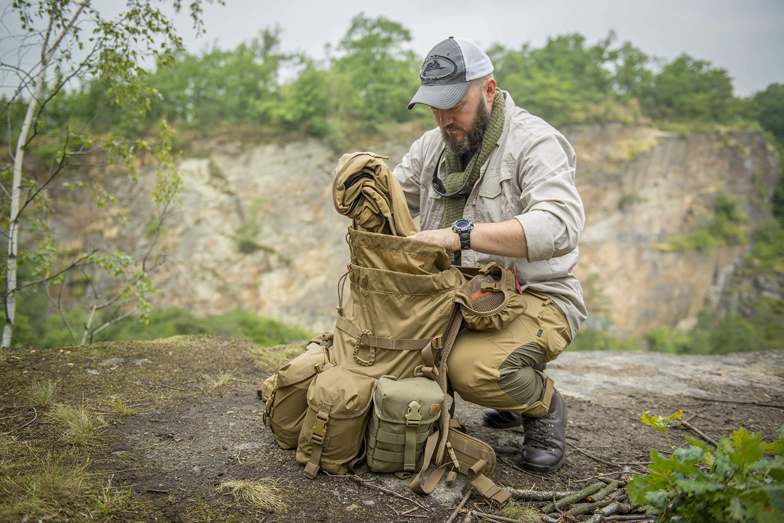 Helikon-Tex Matilda Bushcraft Backpack - Durable Outdoor Hiking Pack for Camping & Survival Gear (Black) | Perfect for Wilderness Adventures & Tactical Use