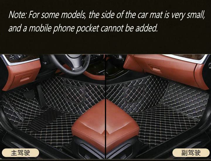 Custom 3D Car Floor Mats for Sedan, SUV & Sports Cars - Premium Artificial Leather Vehicle Mats with Black & Red Stitching | Perfect Fit for Your Car Model | Ideal for Daily Commuting, Road Trips & Car Protection