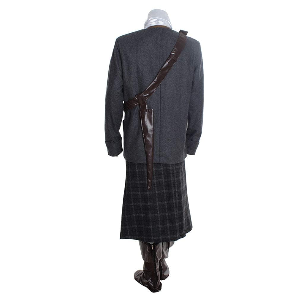 Authentic Men's Scottish Highland Dress Outfit - Jamie Fraser Cosplay Costume from Outlander TV Show | Perfect for Halloween, Renaissance Fairs & Historical Reenactments