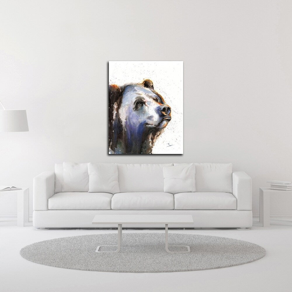 Bear Portrait by Eric Sweet - Premium Canvas Wall Art Print - Ready to Hang - Perfect for Living Room, Bedroom & Office Decor