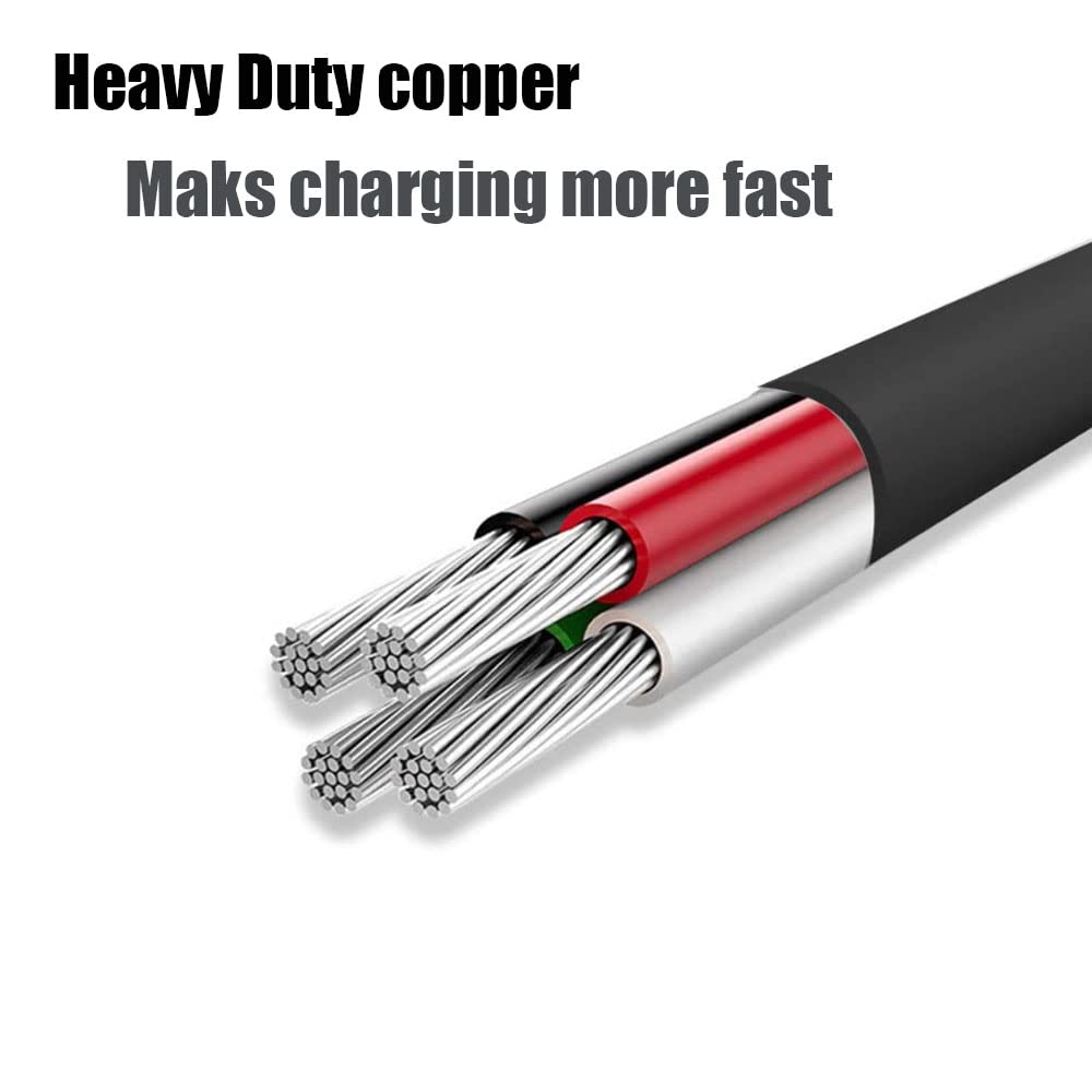 USB Charging Cord for Mini Necklace Fan - 5FT Power Cable with AC Adapter | Compatible with SkyGenius, VersionTECH, Aluan & TriPole Handheld Fans | Perfect for Travel, Office & Outdoor Use
