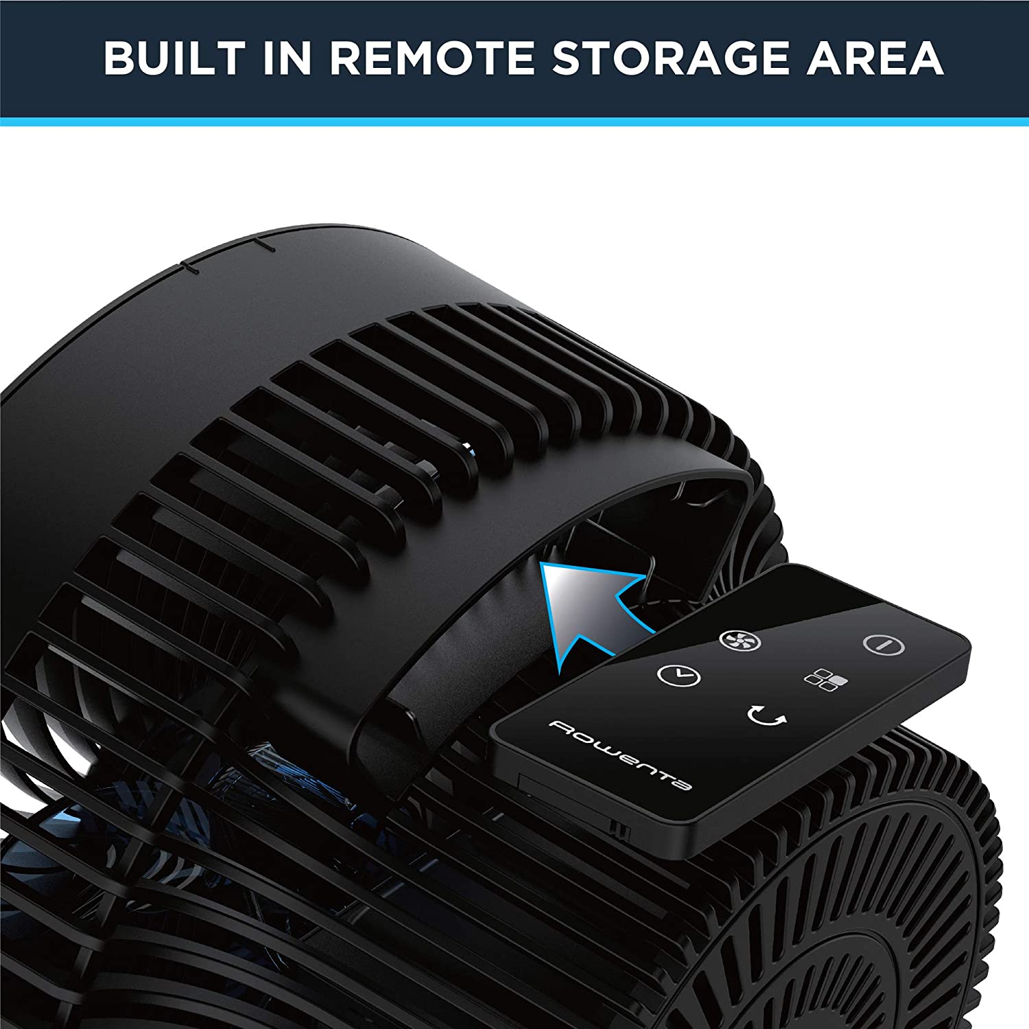 ROWENTA 360 Compact Force Air Circulation Fan - Powerful Cooling for Home & Office - Blemished Package with Full Warranty (Model VU2410U7) - Perfect for Bedrooms, Living Rooms, and Workspaces