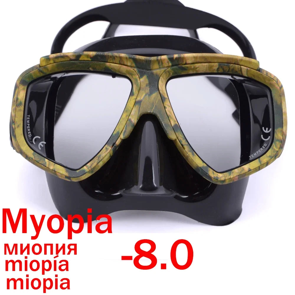 Aleefa Unisex Anti-Fog Swim Goggles with Tempered Glass Lens for Myopia - Comfortable Silicone Frame for Swimming, Snorkeling & Water Sports
