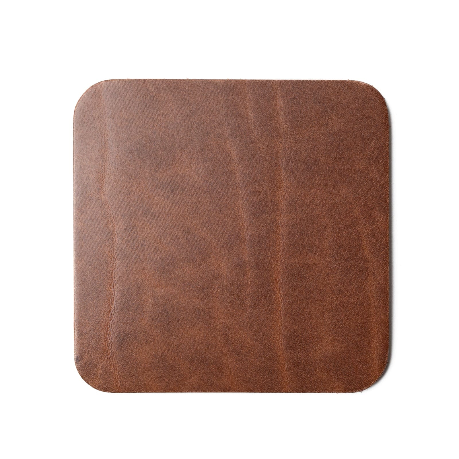 Premium 4-Pack Genuine Leather Coasters - Square Blank Design for Drinks & Glasses - Perfect for Home, Office, and Bar Use