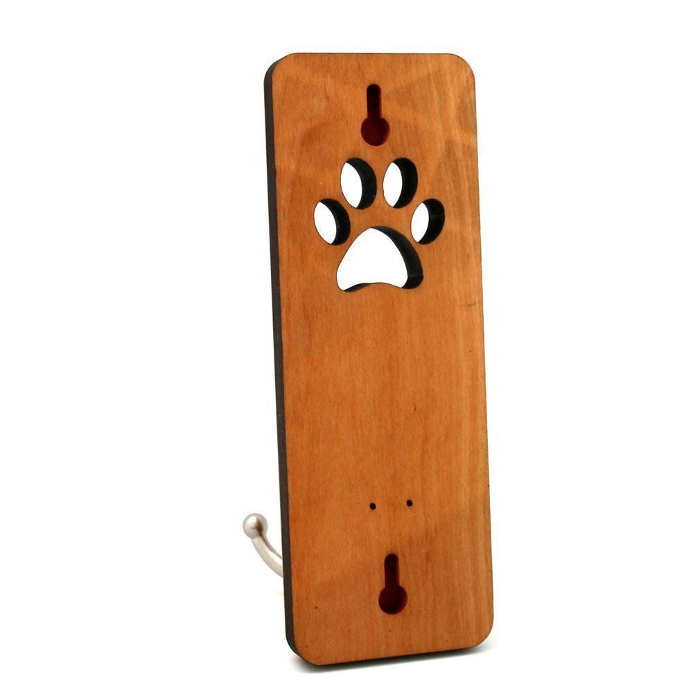 Premium Cherry Wood Dog Leash & Towel Hanger - Wall-Mounted Organizer for Pet Accessories, Leashes & Bathroom Towels - Perfect for Entryway, Mudroom & Bathroom Organization