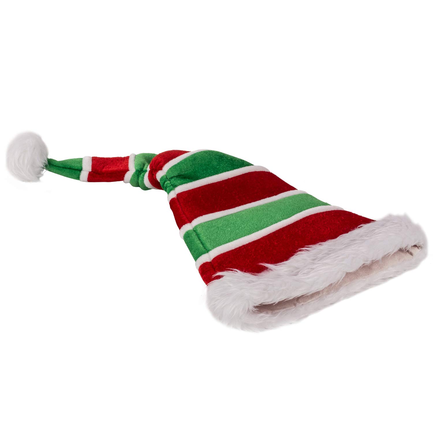 Tigerdoe Striped Santa Hat & Elf Hat Set - 2 Pack Christmas Costume Hats for Holiday Parties, Xmas Photos & Festive Celebrations