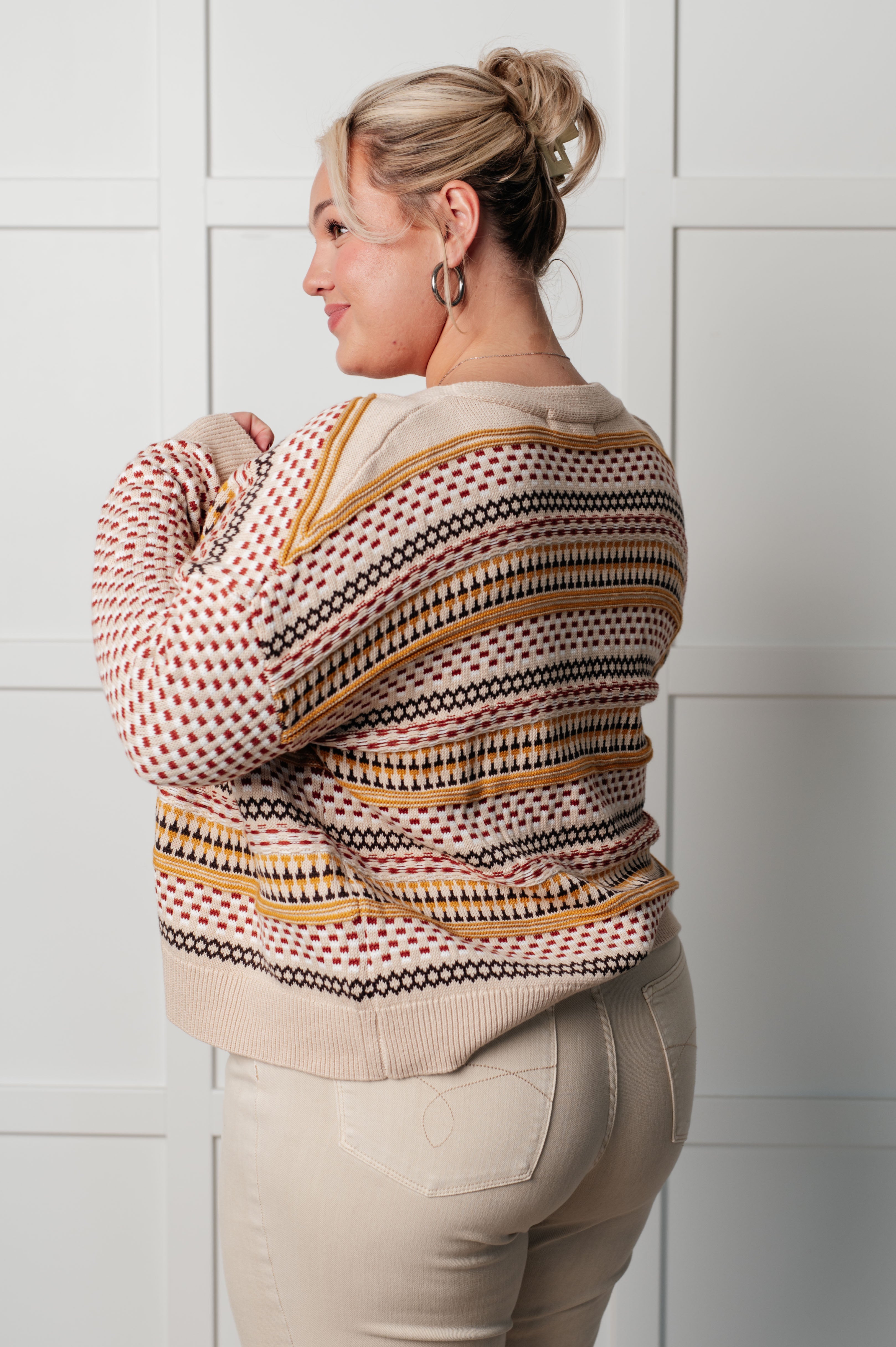 Effortless Elements Striped Cardigan for Women - Soft & Cozy Knit Sweater | Perfect for Fall, Winter & Layering Outfits