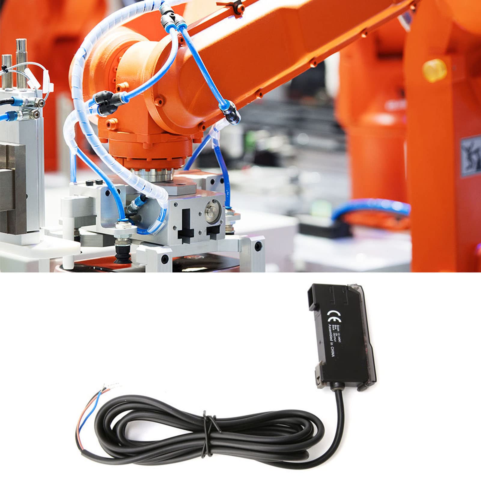 EVTSCAN NA11 Fiber Optic Amplifier Photoelectric Sensor - High Precision Industrial Automation Detection for Conveyor, Packaging & CNC Machines