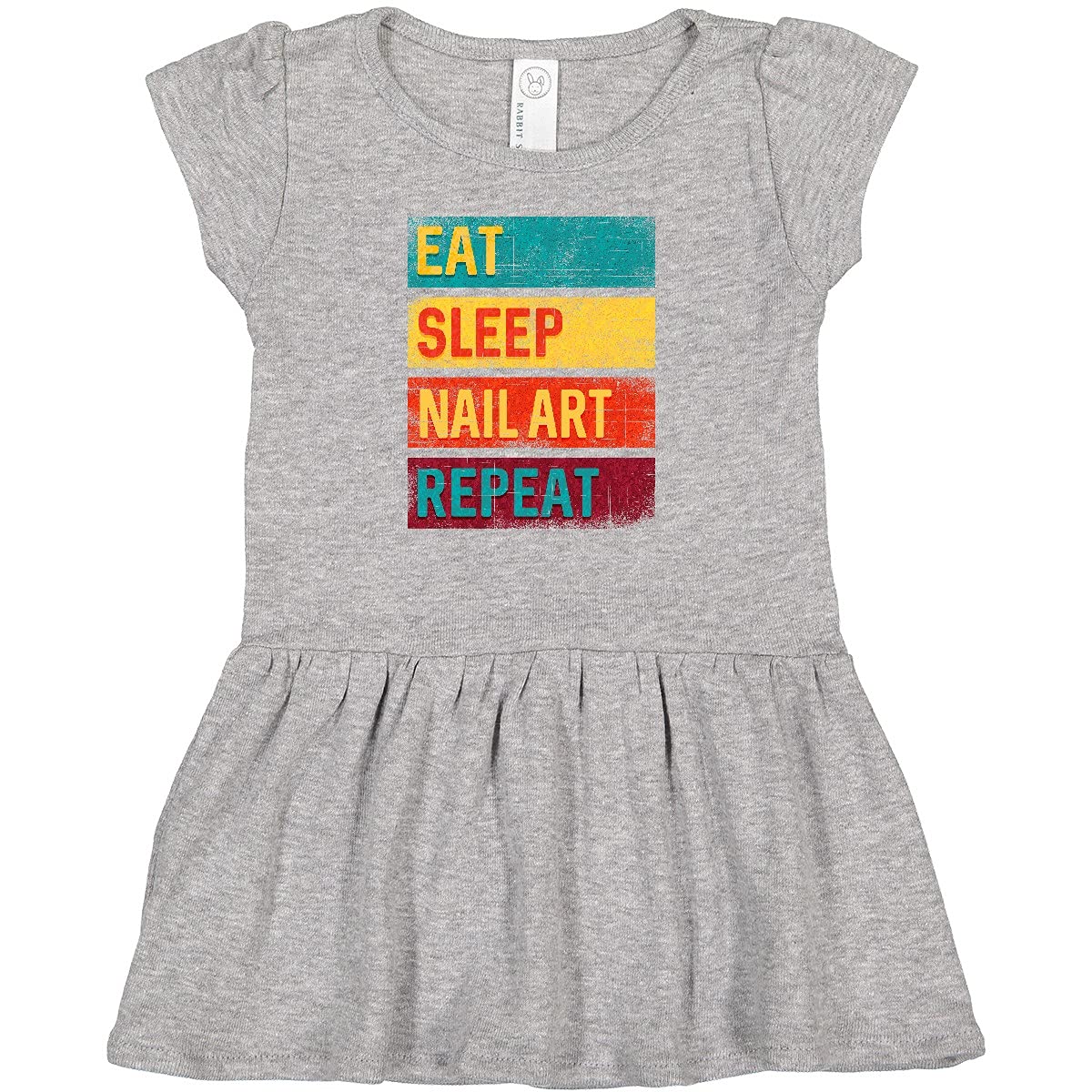 Inktastic Nail Tech Eat Sleep Nail Art Repeat Baby Bodysuit - Cute Infant Outfit for Nail Salon Lovers & Baby Photoshoots
