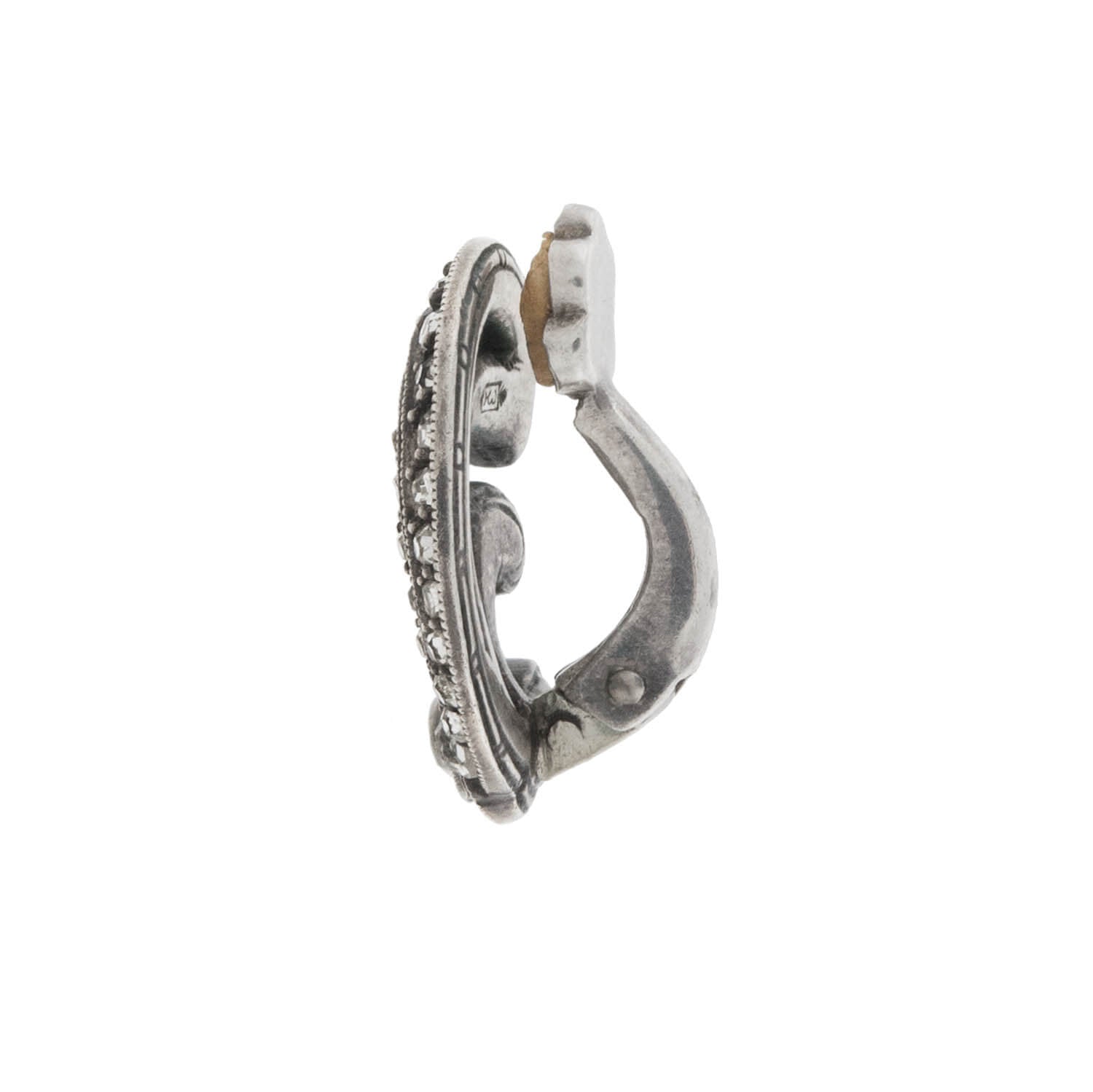 Vintage .835 Silver French Clip-On Earrings for Women - Left & Right Pair | Elegant Retro Jewelry for Parties, Weddings & Special Occasions