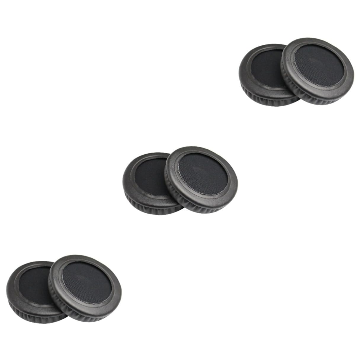 Gadpiparty 6 Pcs Replacement Earpads - 75mm Memory Foam Cushions for Headphones, Comfortable & Breathable Black Ear Pads - Perfect for Gaming, Music & Office Use