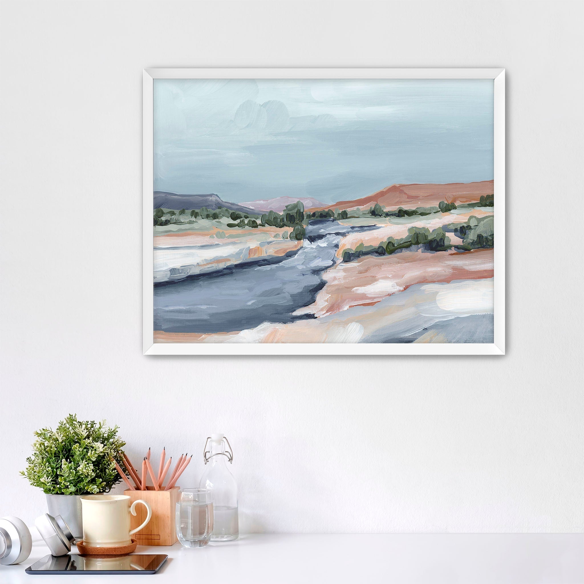 Stunning River Through Zion National Park Art Print - Scenic Landscape Wall Decor for Home, Office & Gifts