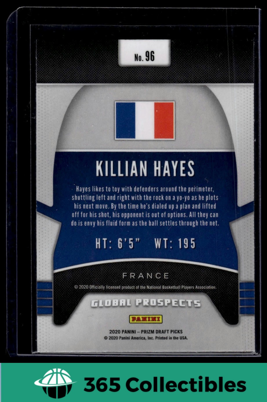 2020 Panini Prizm Draft Picks Collegiate Killian Hayes #96 Basketball Card - Rare Collectible for NBA Fans & Sports Memorabilia Enthusiasts - Perfect for Trading, Displaying, and Investing