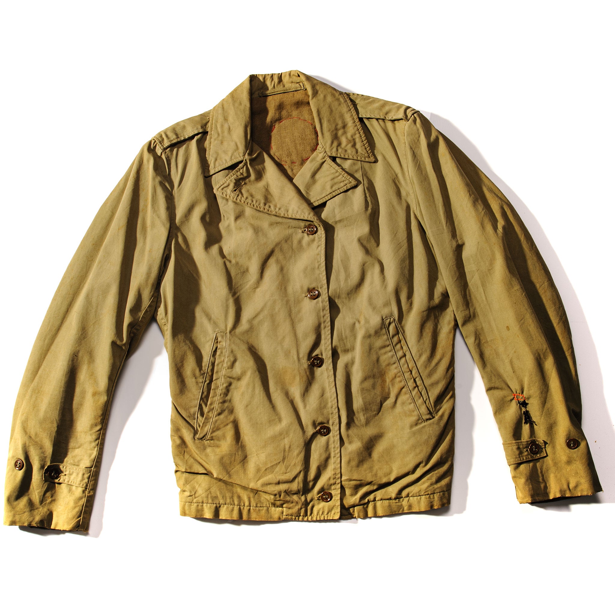 Vintage M-1941 Field Jacket Small Size with Patches - Authentic 1940's Military Style for Outdoor Adventures & Historical Reenactments
