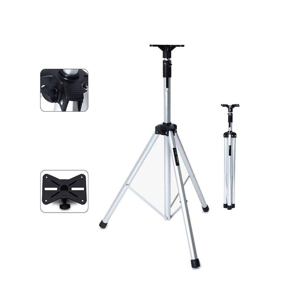 BXYXJ Adjustable Speaker Stands 43.3-68.8 Inches - Universal Silver Tripod Floor Stand for PA Speakers, Studio Monitors & DJ Equipment (1 Pack, Speakers Not Included) - Perfect for Home Theater, Music Studio & Live Performances
