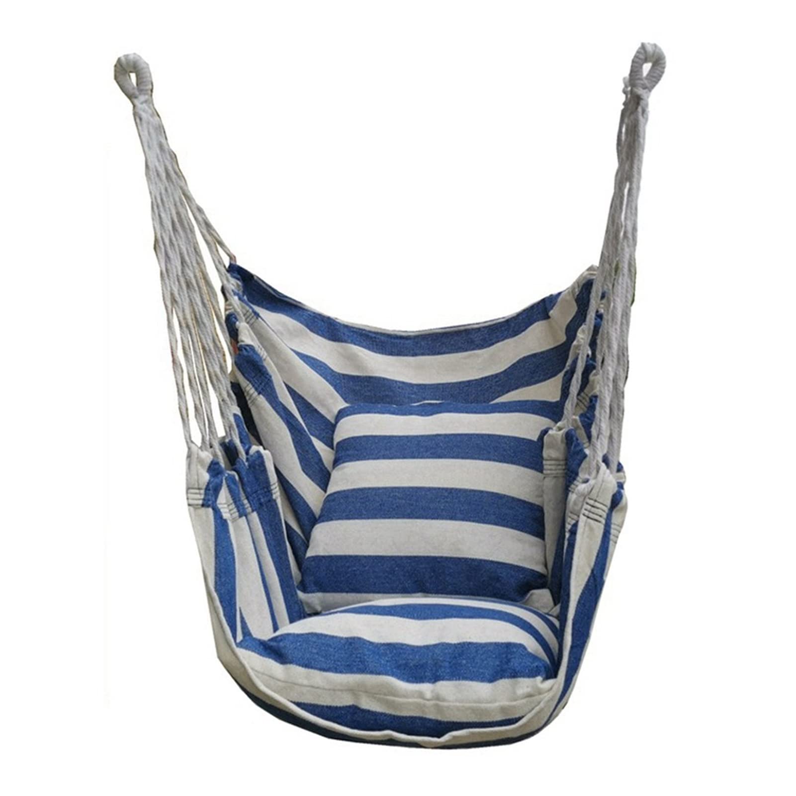 LUHCEAS Hanging Hammock Chair - 200KG Weight Capacity, Durable Canvas & Rope Swing Bed for Outdoor, Garden, Porch, Beach & Camping - Relaxing Lavender Hanging Chair for Patio, Backyard & Vacation Getaways