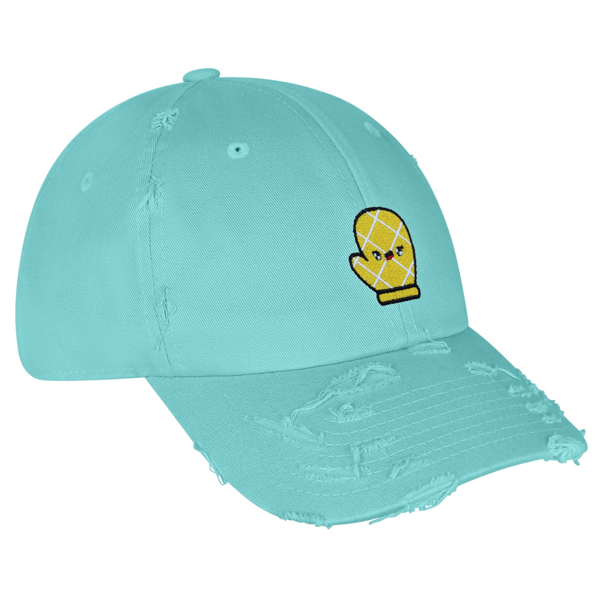 Vintage Dad Hat with Frayed Embroidered Design & Oven Mitt Set - Retro Style Baseball Cap & Heat Resistant Glove for Cooking, BBQ, Baking - Perfect Gift for Dad, Men, Women, Kitchen Enthusiasts