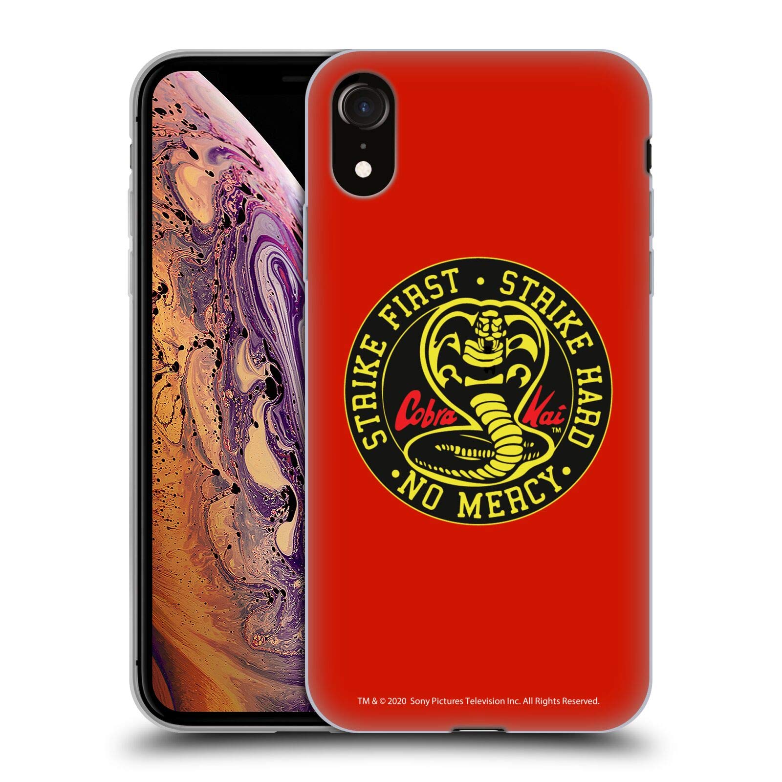 Official Cobra Kai Strike Logo Soft Gel Case for Apple iPhone XR - Durable Protection with Stylish Design - Perfect for Fans, Martial Arts Enthusiasts & Everyday Use